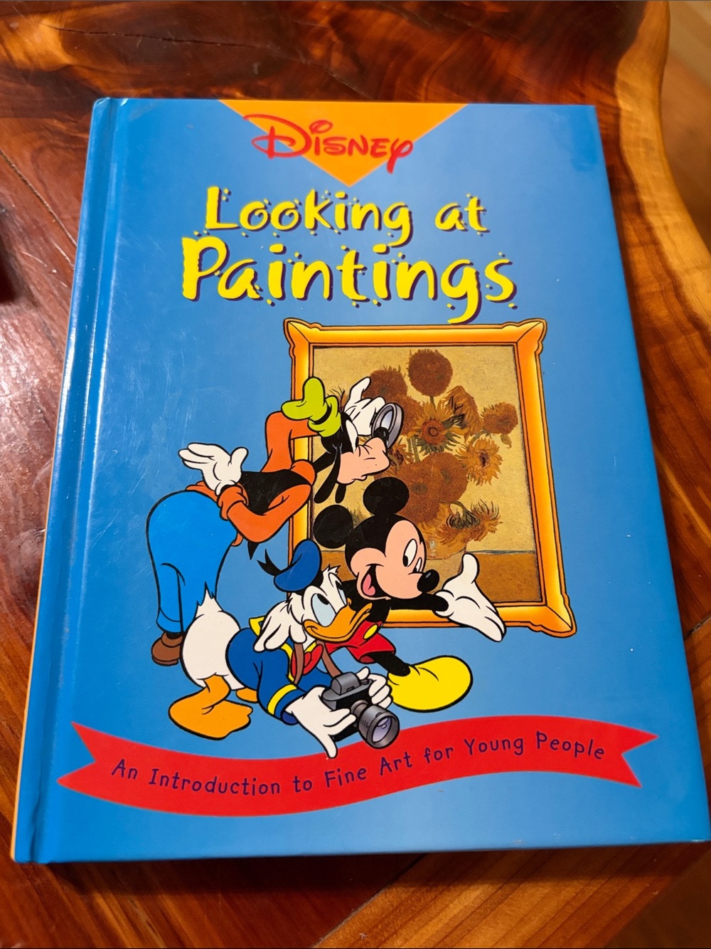Disney Bright Blue "Looking at Paintings" Children's Art Book Cover
